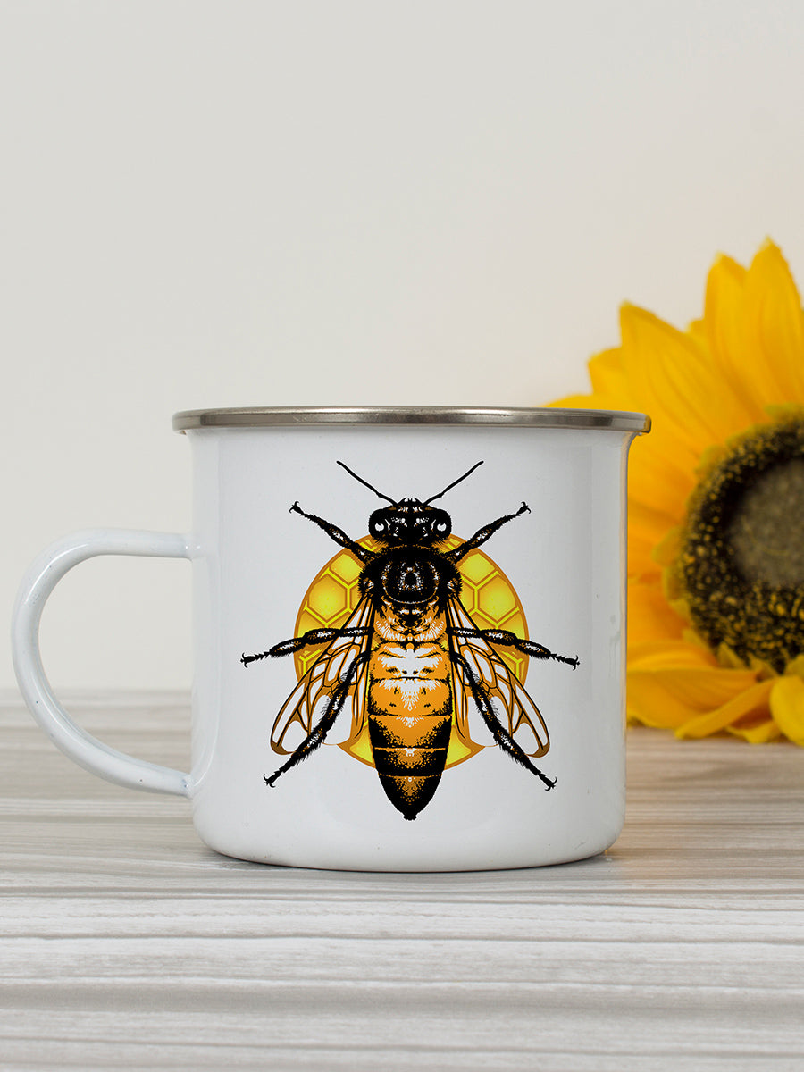 Queen Bee Enamel Mug
