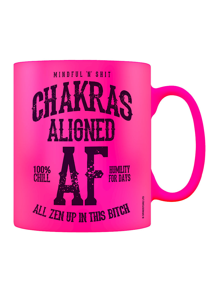 Chakras Aligned AF Pink Neon Mug