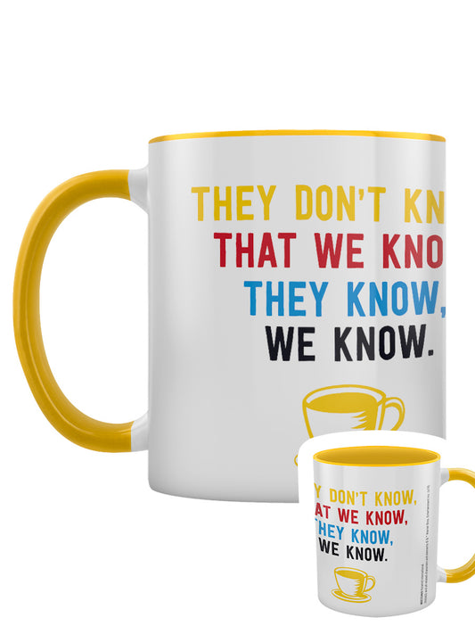 Friends We Know Yellow Coloured Inner Mug