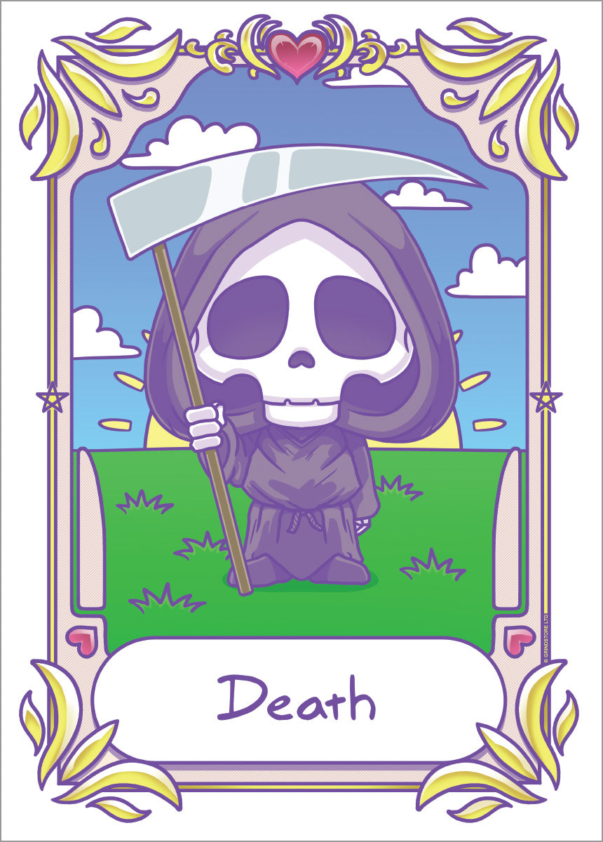 Deadly Tarot Kawaii - Death Mini Poster