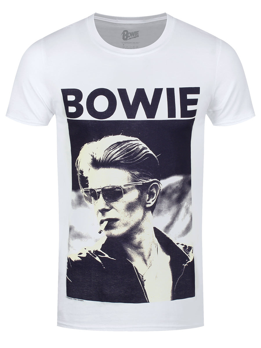 David Bowie Smoking Men's White T-Shirt