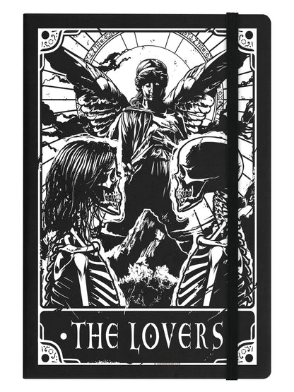 Deadly Tarot The Lovers Black A5 Hard Cover Notebook