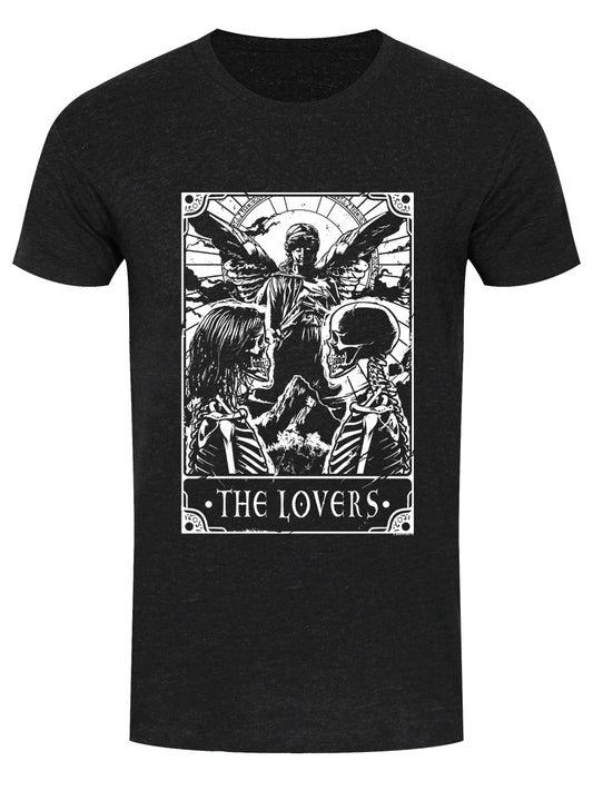 Deadly Tarot The Lovers Men's Heather Black Denim T-Shirt