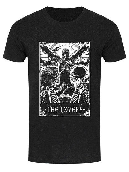 Deadly Tarot The Lovers Men's Heather Black Denim T-Shirt