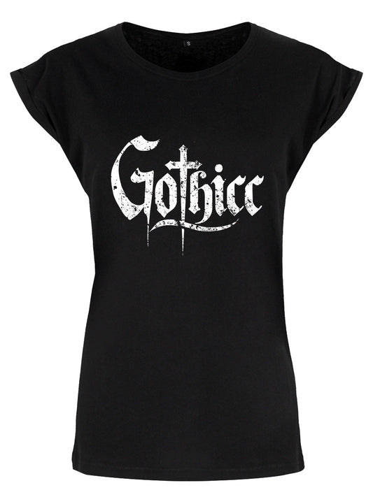 Gothicc Ladies Premium Black T-Shirt