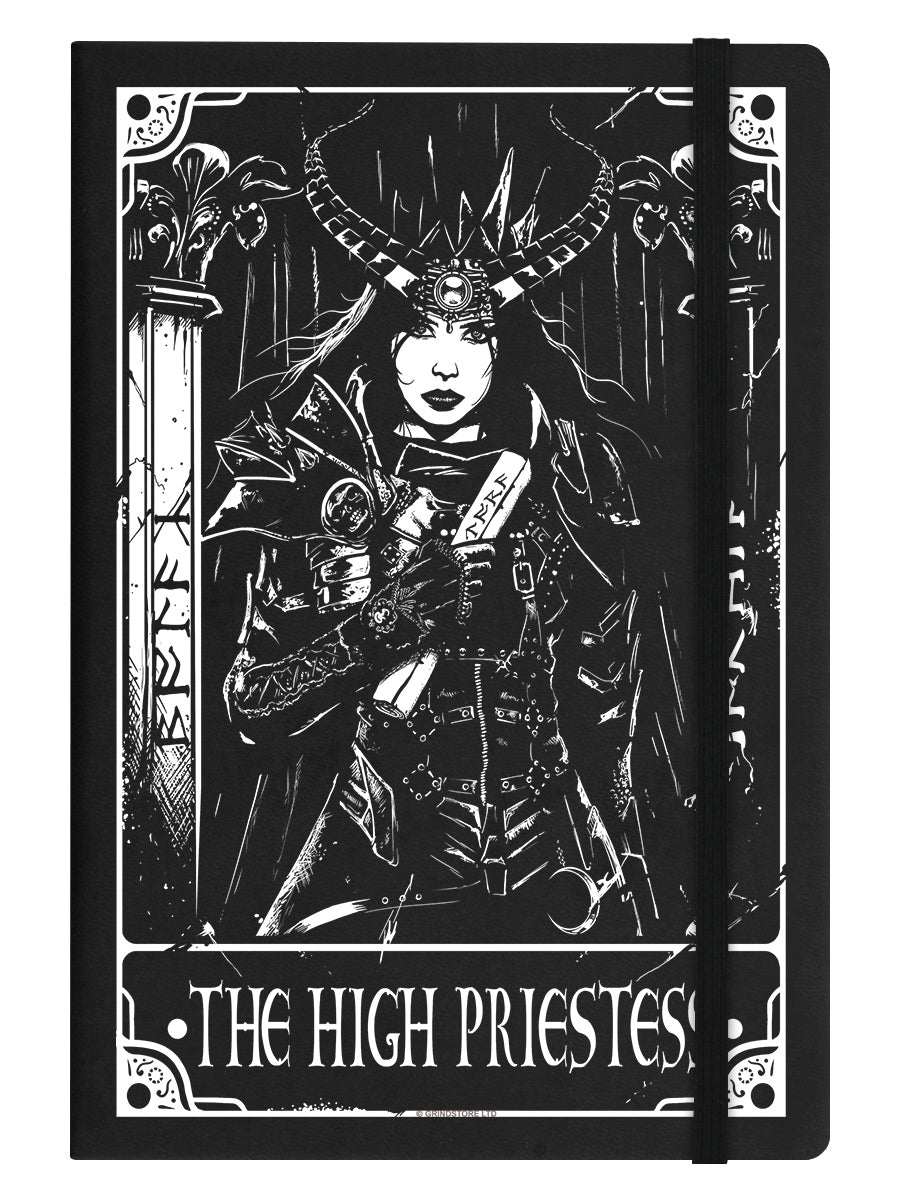 Deadly Tarot The High Priestess Black A5 Hard Cover Notebook