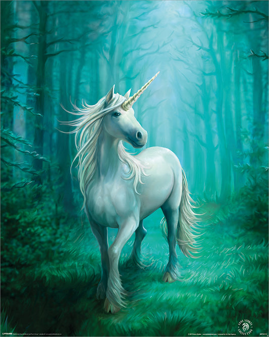 Anne Stokes Forest Unicorn Mini Poster