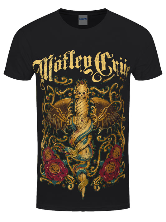 Motley Crue Exquisite Dagger Men's Black T-Shirt