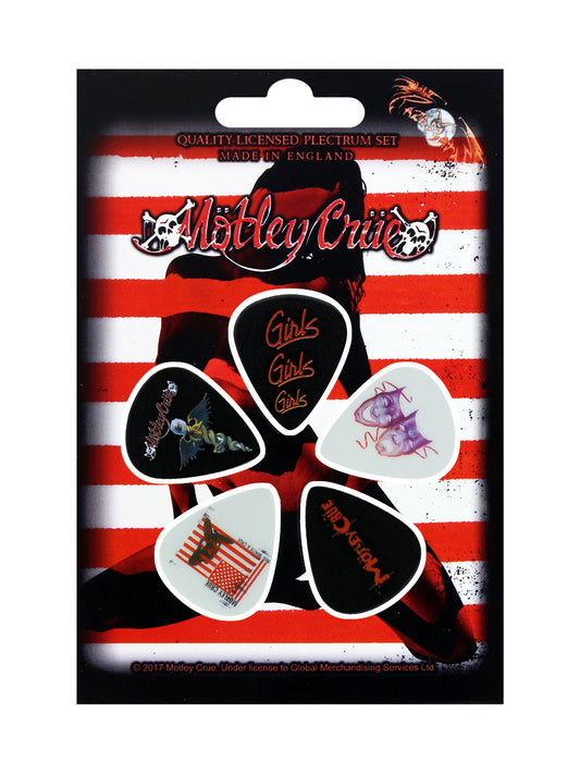 Motley Crue Red And White Plectrums 5 Pack