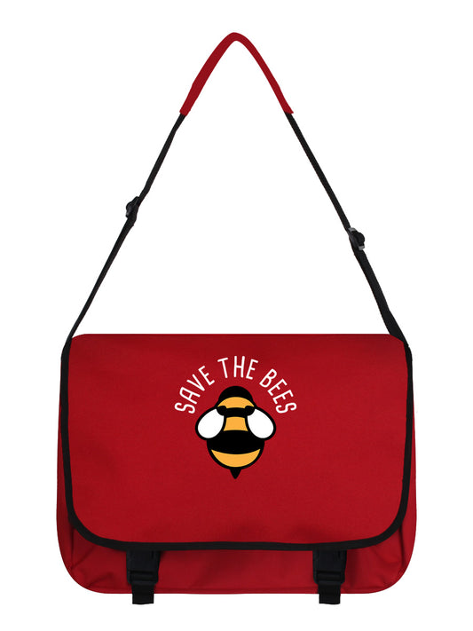 Save The Bees Red Messenger Bag