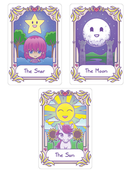 Deadly Tarot Kawaii - The Star, The Moon & The Sun Greet Tin Card Set