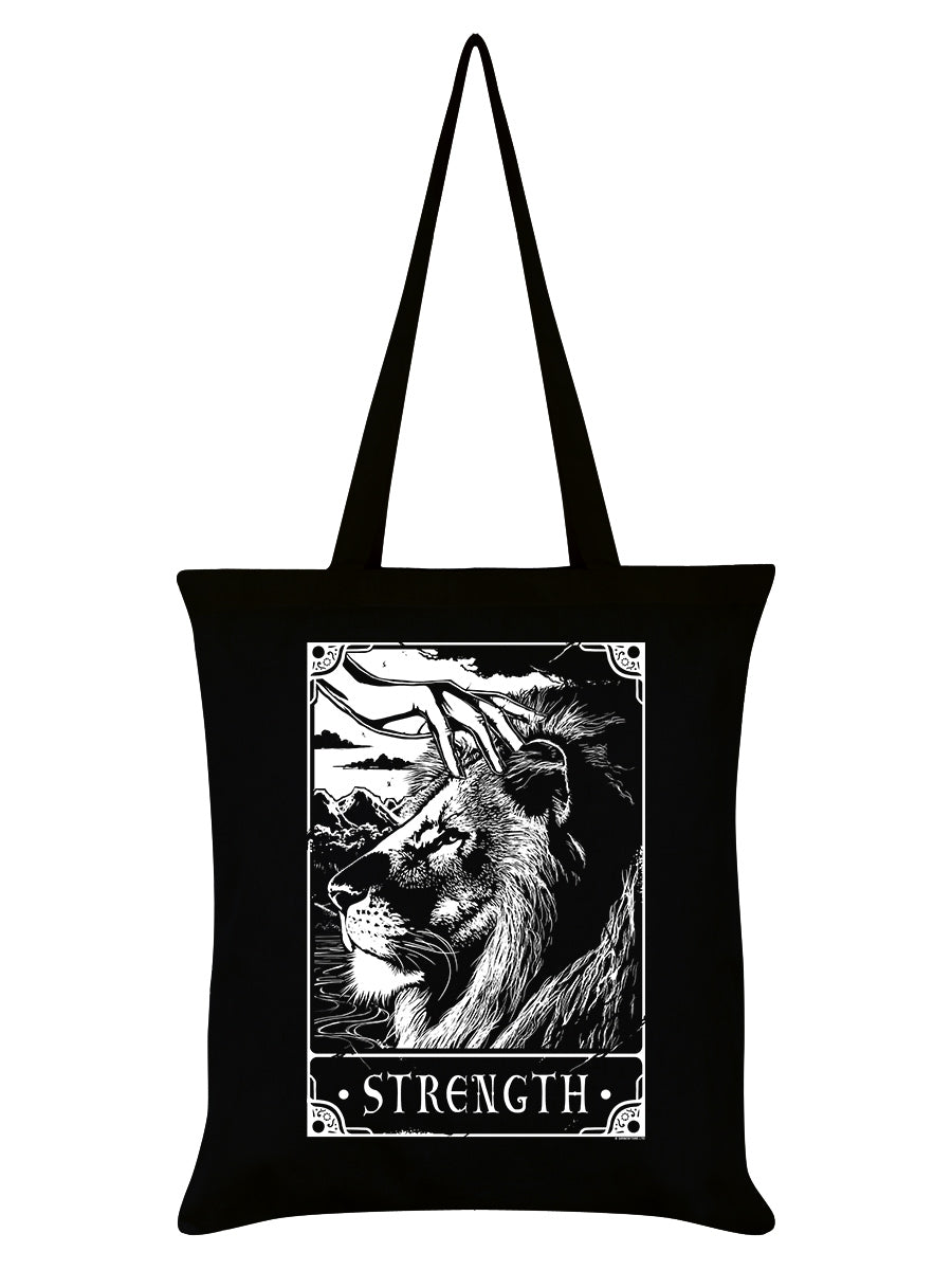 Deadly Tarot - Strength Black Tote Bag