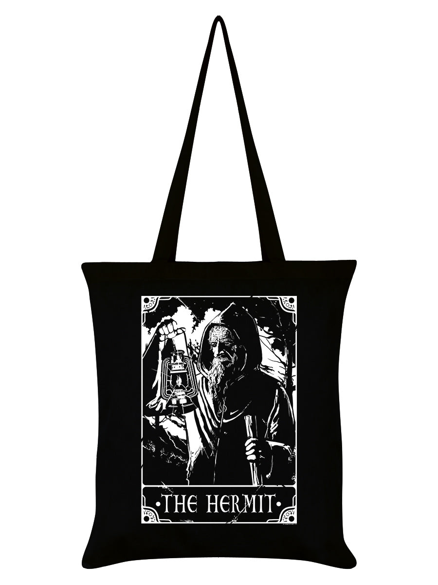 Deadly Tarot - The Hermit Black Tote Bag