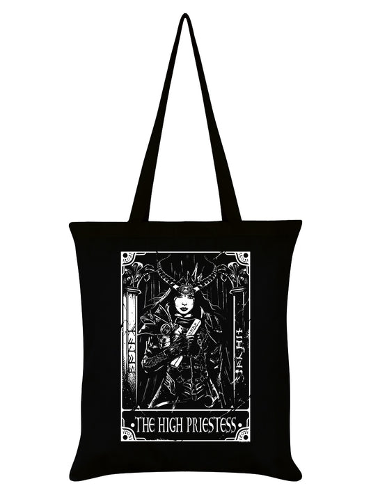 Deadly Tarot - The High Priestess Black Tote Bag