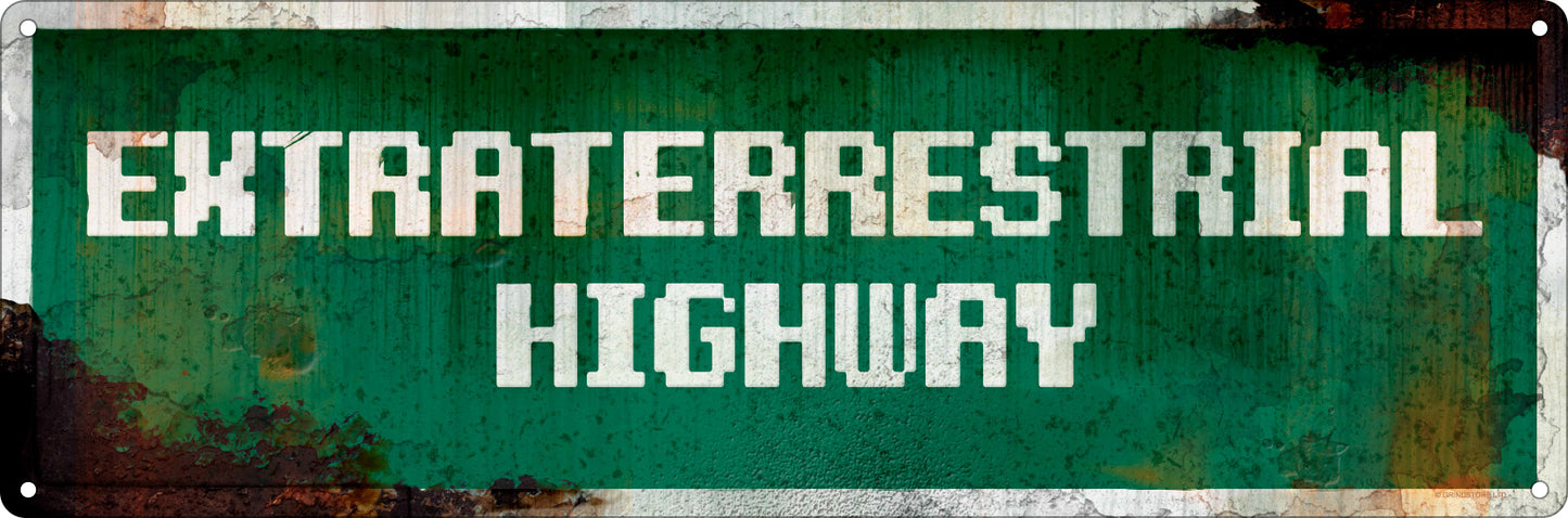 Extraterrestrial Highway Slim Tin Sign