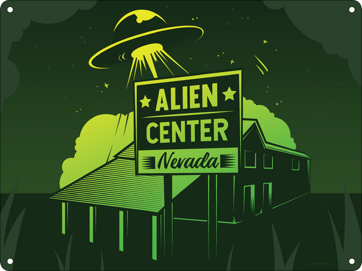 Alien Center Mini Tin Sign