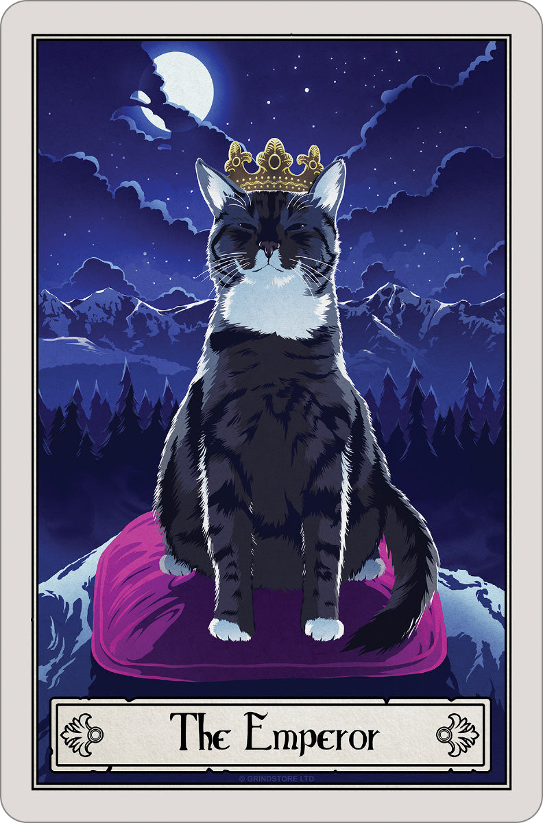 Deadly Tarot Felis The Emperor Greet Tin Card