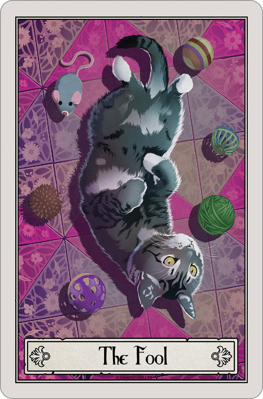 Deadly Tarot Felis - The Fool Greet Tin Card