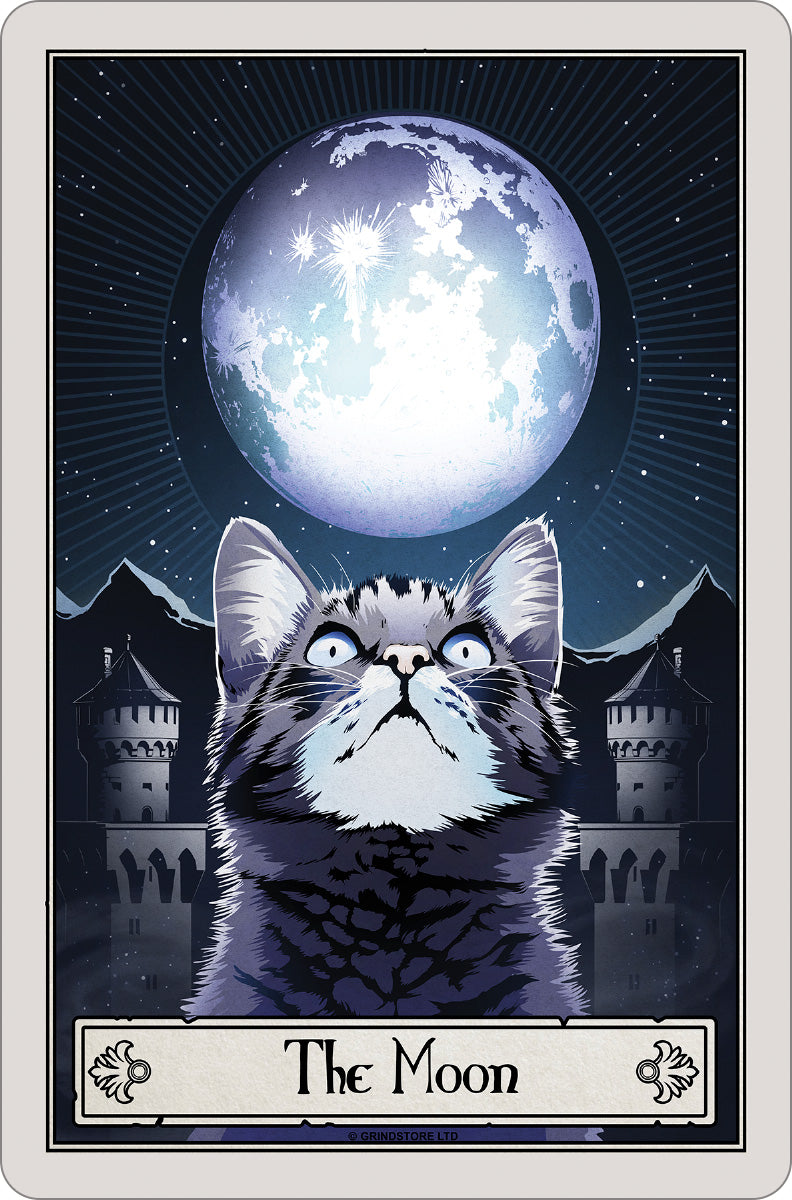 Deadly Tarot Felis The Moon Greet Tin Card