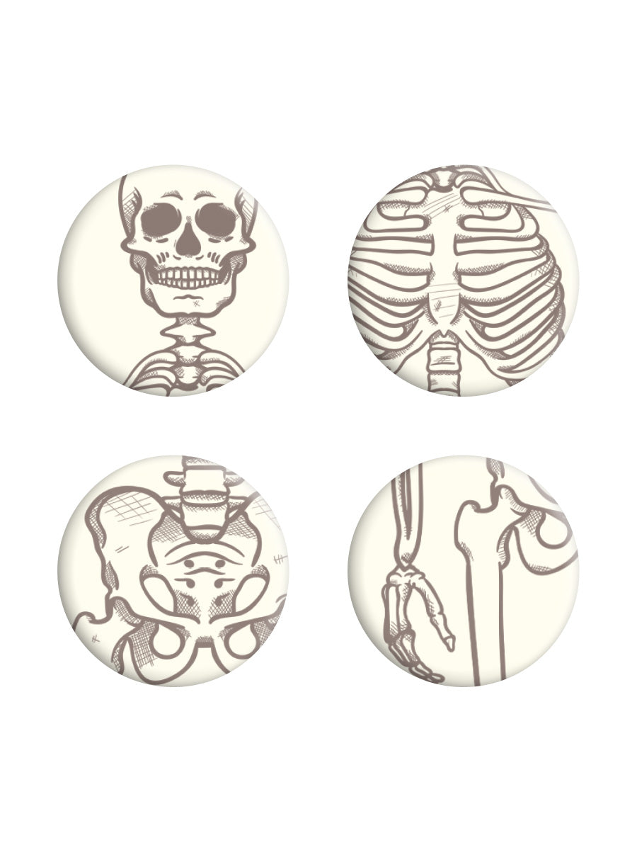 Dem Bones Skeleton Badge Pack