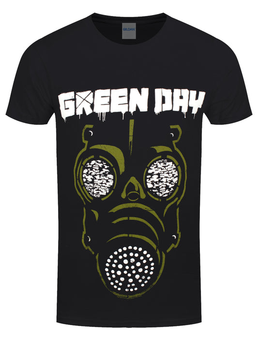 Green Day Gas Mask Men's Black T-Shirt
