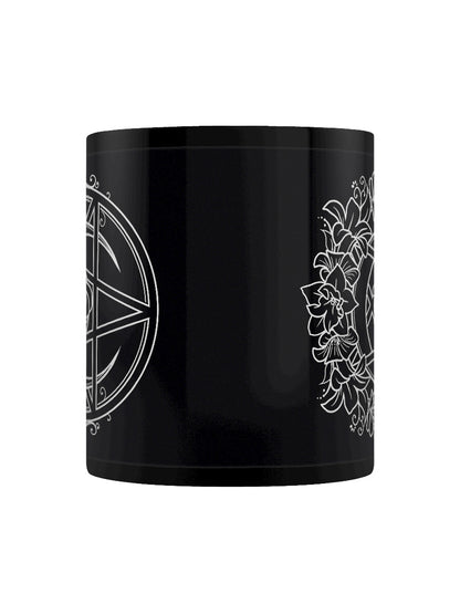 Requiem Collective Monochrome Pentacle Black Mug