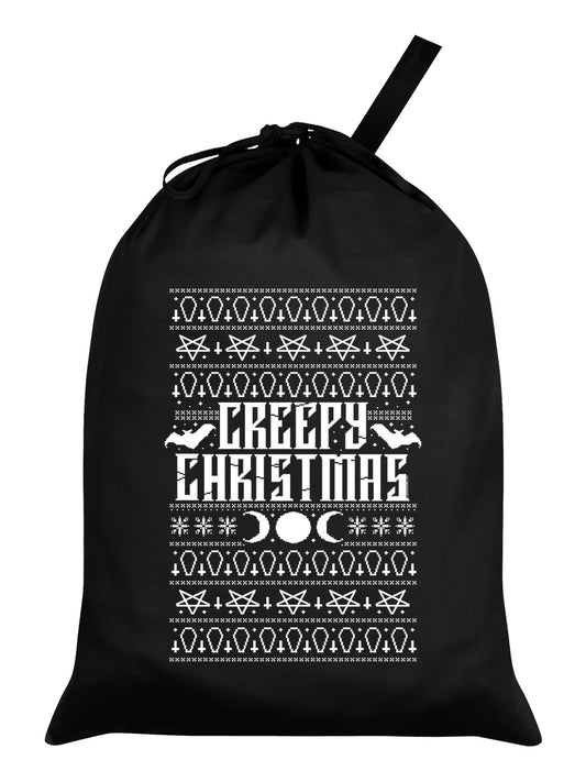 Creepy Christmas Black Santa Sack