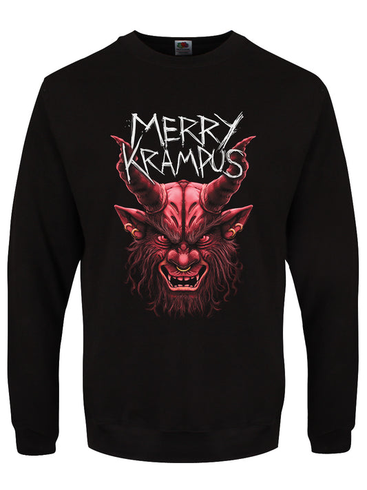 Merry Krampus Black Christmas Jumper