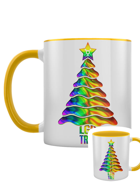 LGB Tree Yellow Inner 2-Tone Christmas Mug