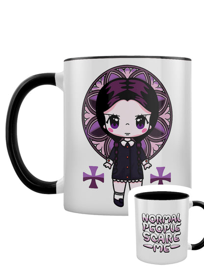 Mio Moon Normal People Scare Me Black Inner 2-Tone Mug