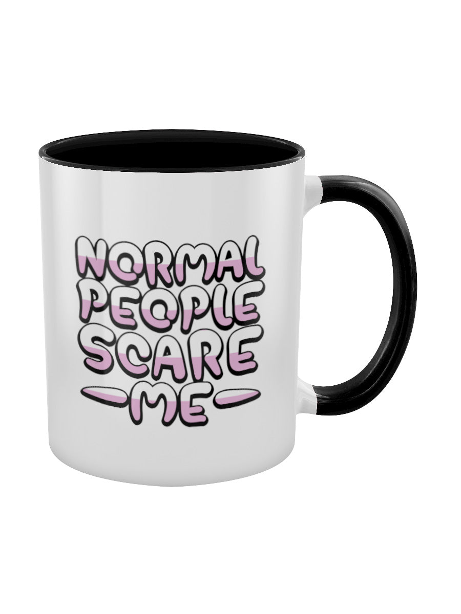 Mio Moon Normal People Scare Me Black Inner 2-Tone Mug