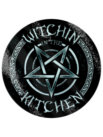 Witchin In The Kitchen Circular Glass Chopping Board