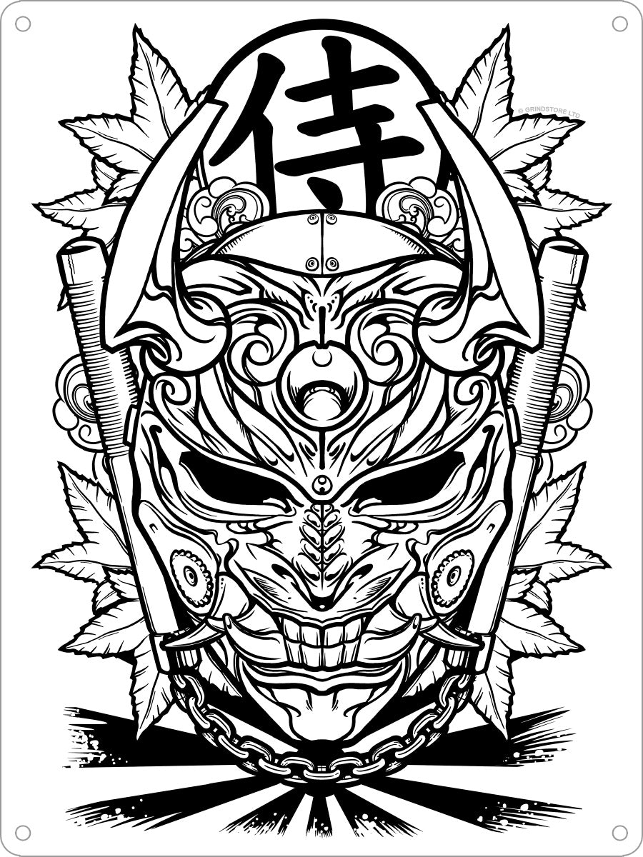Unorthodox Collective Ashigaru Mask Mini Tin Sign