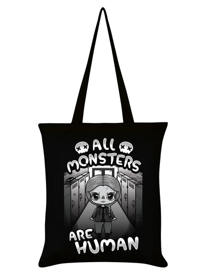 Mio Moon All Monsters Are Human Black Tote Bag