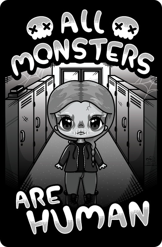 Mio Moon All Monsters Are Human Greet Tin Card