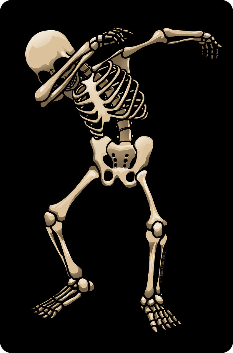 Skeleton Dab Greet Tin Card