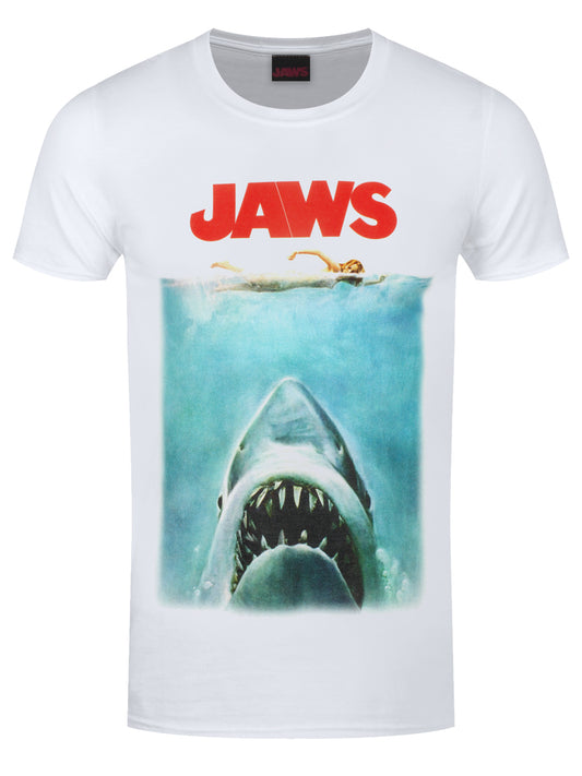 Jaws Poster Men's White T-Shirt