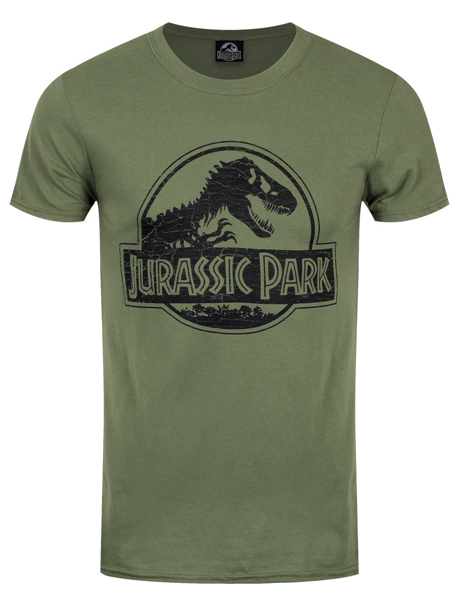 Jurassic Park Mono Logo Men's Green T-Shirt