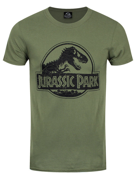 Jurassic Park Mono Logo Men's Green T-Shirt