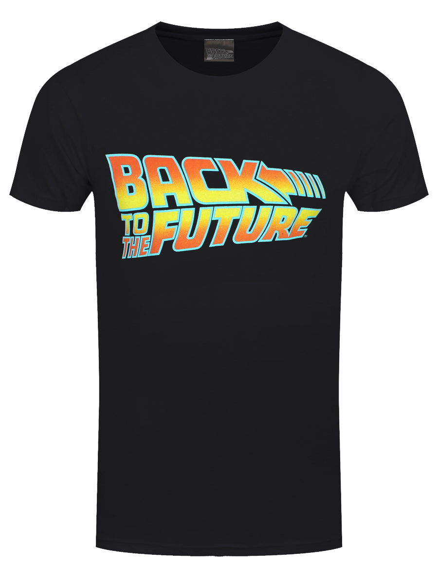 Back To The Future Logo Men's Black T-Shirt
