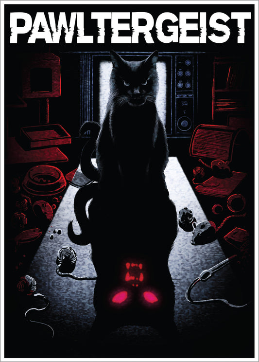 Horror Cats Pawltergeist Mini Poster