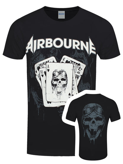 Airbourne Playing Cards Men's Black T-Shirt