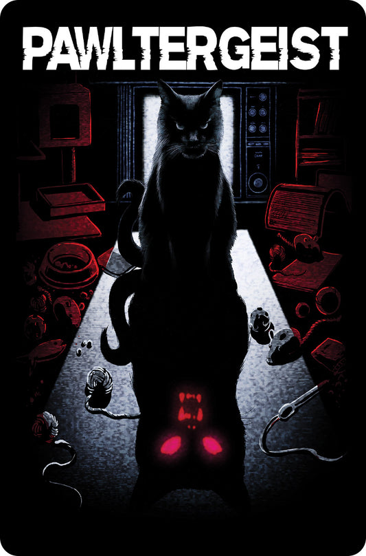 Horror Cats Pawltergeist Greet Tin Card