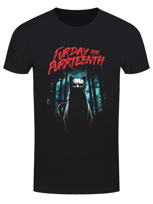Horror Cats Furday The Purrteenth Men's Black T-Shirt