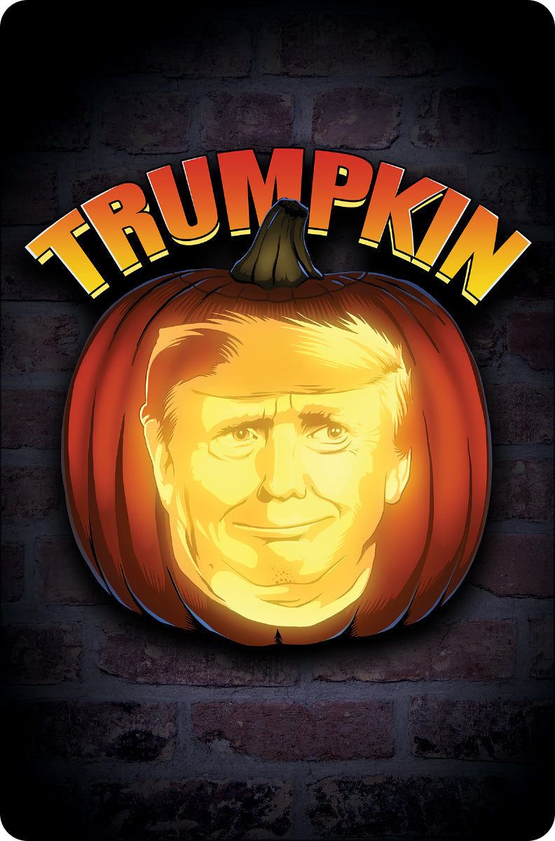 Trumpkin Small Halloween Greet Tin Card