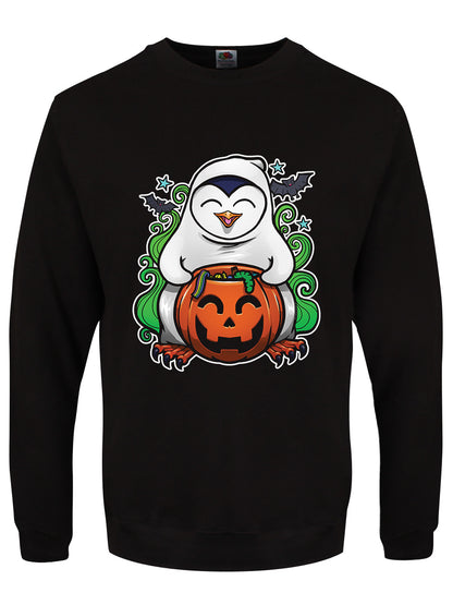Psycho Penguin Pumpkin Potion Black Halloween Jumper