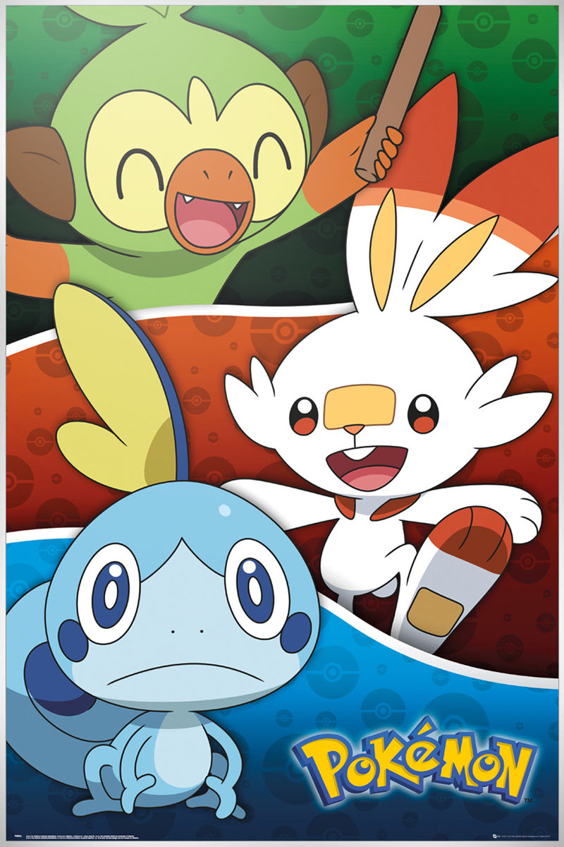 Pokemon Galar Starters Maxi Poster