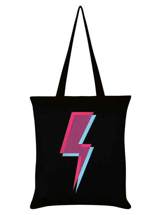 Lightning Bolt Black Tote Bag