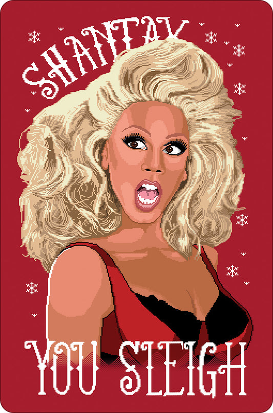 Shantay You Sleigh Drag Queen Greet Tin Card