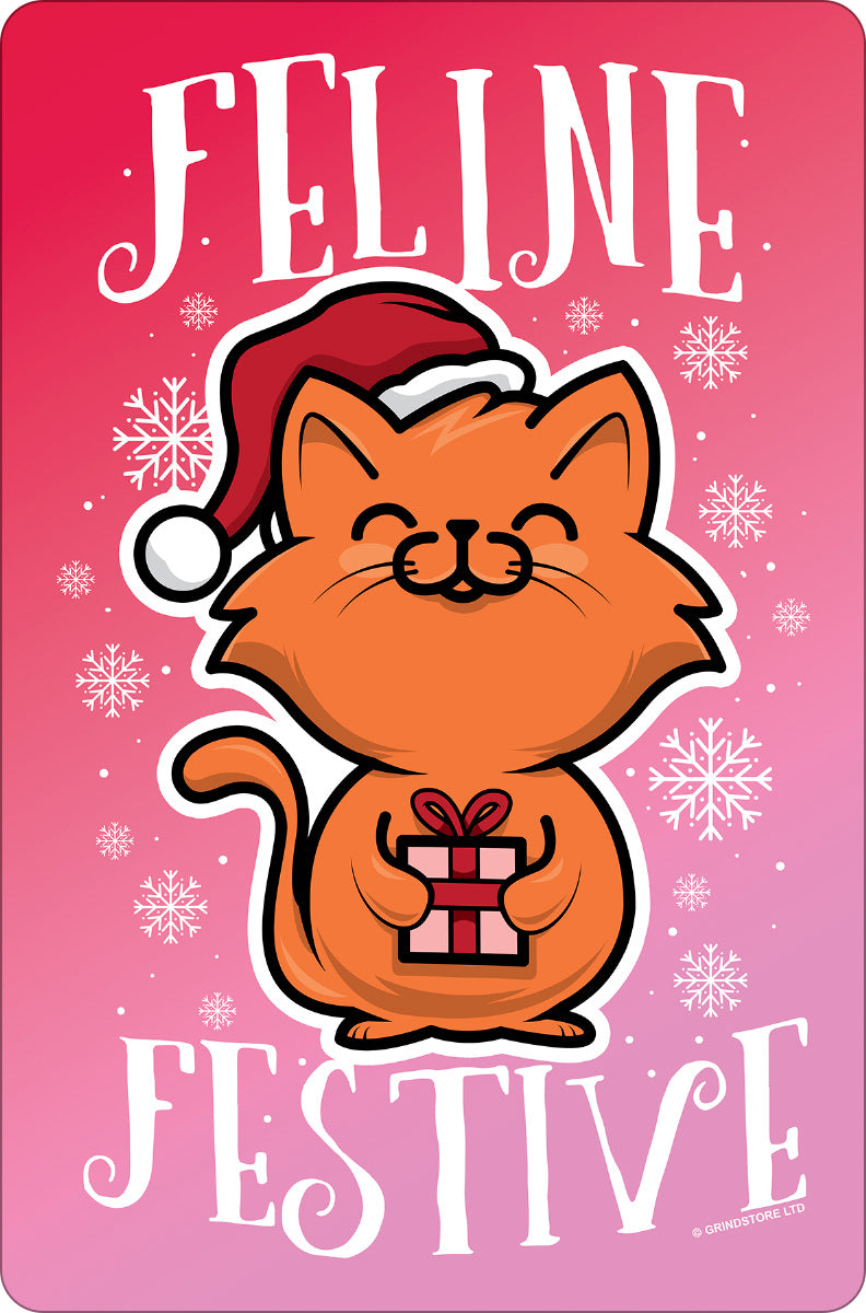 Feline Festive Christmas Greet Tin Card